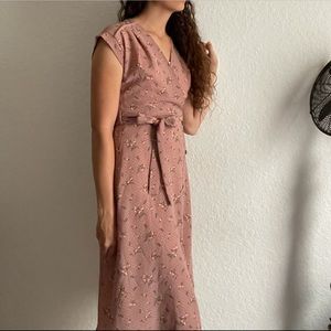 Pink floral summer dress
